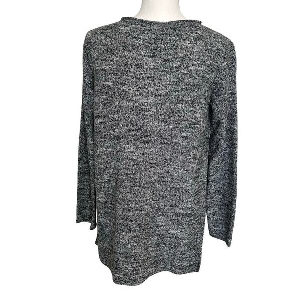 Eileen Fisher NWT slub cotton Peruvian jewel neck tunic long sleeve top size  S - Picture 7 of 9
